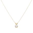18ct Yellow Gold 0.75ct Brilliant Cut Diamond Solitaire Pendant and Chain 18"