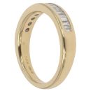 18ct Yellow Gold 0.25ct Baguette Cut Diamond Half Eternity Ring