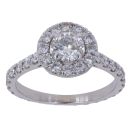 Platinum 1.55ct Diamond Cluster Ring