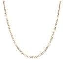 9ct Yellow Gold Fancy Figaro Chain 20"