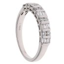 18ct White Gold 0.50ct Brilliant And Baguette Cut Diamond Fancy Ring
