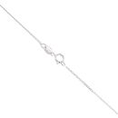 9ct White Gold 0.25ct Princess And Brilliant Cut Diamond Pendant And Chain 18"