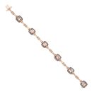 14ct Rose Gold 1.00ct Morganite Bracelet 7"