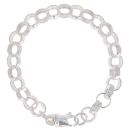 Silver Patterned and Plain Belcher Bracelet 9" By icesia