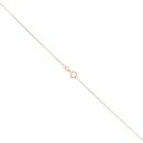 9ct Rose Gold 0.03ct Diamond And Moissanite Pendant And Chain 16"