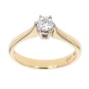 18ct Yellow Gold 0.25ct Diamond Solitaire Ring