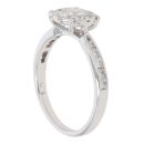 18ct White Gold 0.80ct Brilliant Cut Diamond Cluster Ring