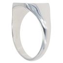 Silver Plain Signet Ring By Icesia