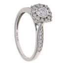 9ct White Gold 0.50ct Brilliant Cut Diamond Cluster Ring