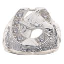 Silver Cubic Zirconia Horseshoe Ring