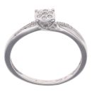 9ct White Gold 0.10ct Brilliant Cut Diamond Cluster Ring