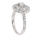 18ct White Gold 1.00ct Diamond Cluster Ring