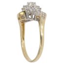 18ct Yellow Gold 0.68ct Brilliant Cut Diamond Cluster Ring