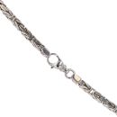 9ct White Gold Byzantine Chain 24"