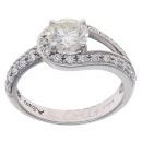 18ct White Gold 1.30ct Brilliant Cut Diamond Cluster Ring