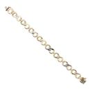 9ct Yellow And White Gold Infinity Bracelet 7"