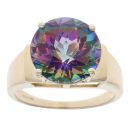 9ct Yellow Gold Mystic Topaz Solitaire Ring
