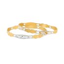 22ct Yellow Gold Bangle with Rhodium Finish
