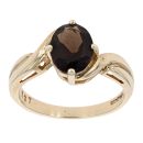 9ct Yellow Gold Created Smoky Quartz Ring