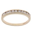 9ct Yellow Gold 0.25ct Brilliant Cut Diamond Half Eternity Ring