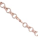 9ct Rose Gold Patterned And Plain Fancy Chain 22"