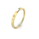 18ct Yellow Gold 2mm Soft Chamfered Edge Wedding Band