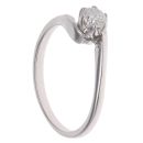 18ct White Gold 0.33ct Brilliant Cut Diamond Solitaire Twist Ring
