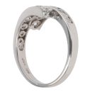 18ct White Gold 1.00ct Brilliant Cut Diamond Crossover Ring