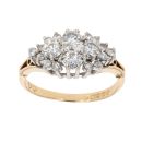 18ct Yellow Gold 0.65ct Brilliant Cut Diamond Cluster Ring