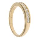 18ct Yellow Gold 0.45ct Brilliant Cut Diamond Half Eternity Ring