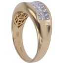 18ct Yellow Gold 1.00ct Princess Cut Diamond Cluster Ring