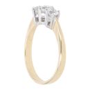 9ct Yellow Gold Cubic Zirconia Three Stone Ring