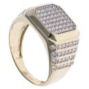 14ct Yellow Gold Cubic Zirconia Signet Ring