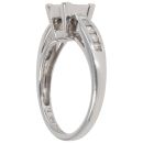 18ct White Gold 0.60ct Princess Cut Diamond Cluster Ring