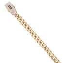 14ct Yellow Gold Monaco Classic Plain Lock Curb Bracelet 6.5"