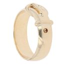 9ct Yellow Gold Plain Buckle Ring