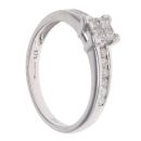 9ct White Gold 0.33ct Princess Cut Diamond Cluster Ring