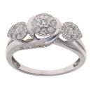 9ct White Gold 0.50ct Diamond Cluster Ring