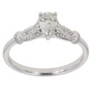 18ct White Gold 0.40ct Pear Cut Diamond  Solitaire Ring