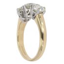 18ct Yellow Gold 2.15ct Brilliant cut Diamond Trilogy Ring