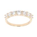 9ct Yellow Gold Seven Stone Cubic Zirconia Ring