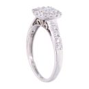 9ct White Gold 0.66ct Diamond Cluster Ring