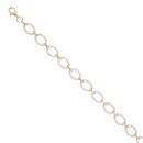 9ct Yellow Gold Cubic Zirconia Circle Bracelet 7.5"