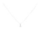 18ct White Gold 0.65ct Diamond Solitaire Pendant and Chain 18"
