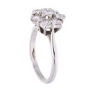 18ct White Gold 1.25ct Diamond Cluster Ring