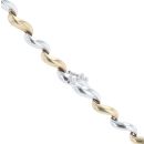 9ct Yellow And White Gold 0.55ct Brilliant Cut Diamond Necklace 16"