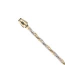 14ct Yellow And White Gold Monaco Spin Plain Lock Twist Bracelet 8"