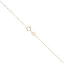 9ct Yellow Gold Cubic Zirconia Open Circle Pendant And Chain 18"