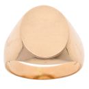 14ct Yellow Gold Plain Oval Signet Ring