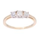 9ct Yellow Gold 0.50ct Diamond Trilogy Ring
